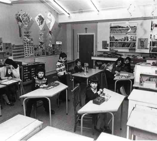 In the School's new extension - 1980s