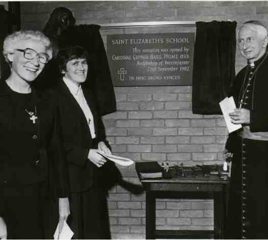 Cardinal Hume opening the School extension - 1982