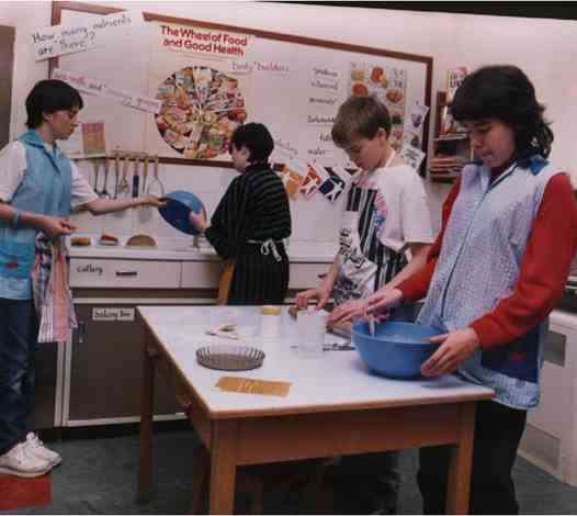 School Cookery Classes - late 1990s